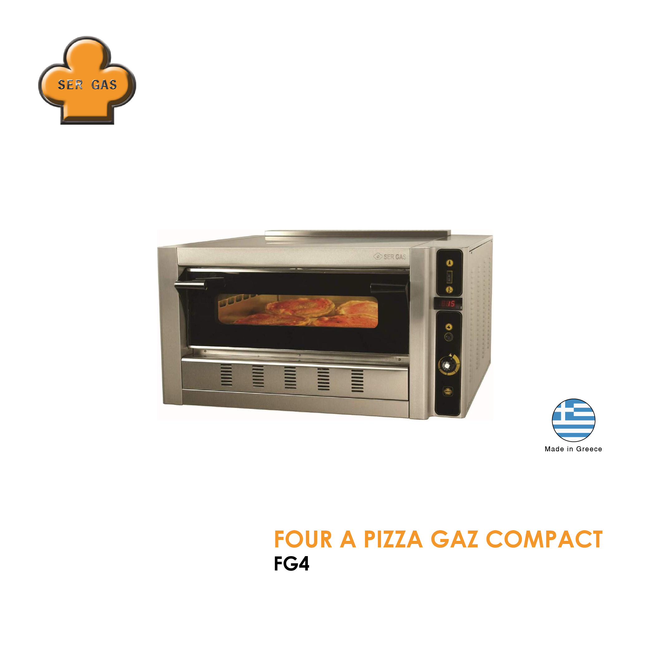Four à gaz 4 pizzas SER GAS - SER GAS - Restauration professionnelle - FG4  
